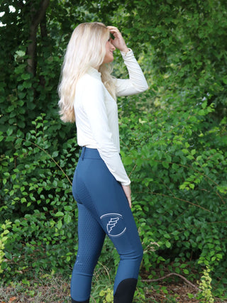 Equiline Reithose Damen Full Grip High Waist Eufrefh Legion Blue