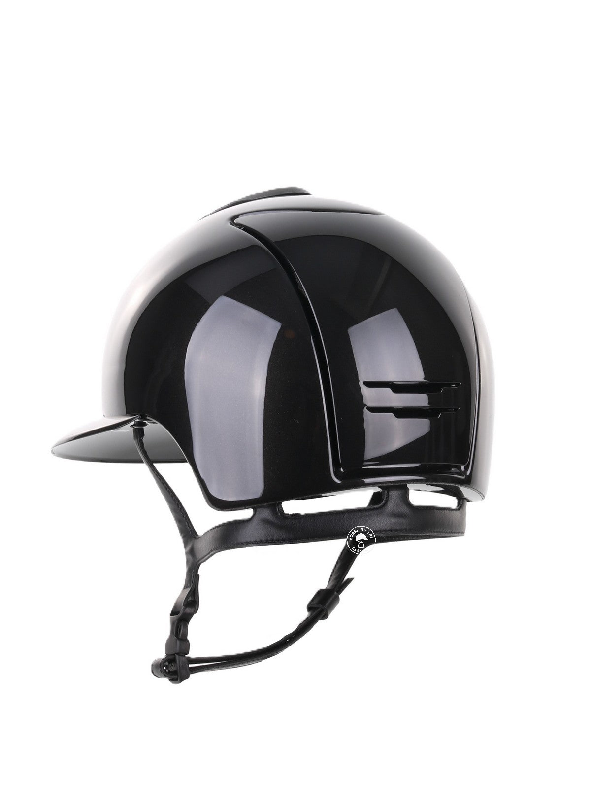 Kep Italia Reithelm Cromo 2.0 Shine Polo Schwarz RAW Frame Shaded Silver Insert