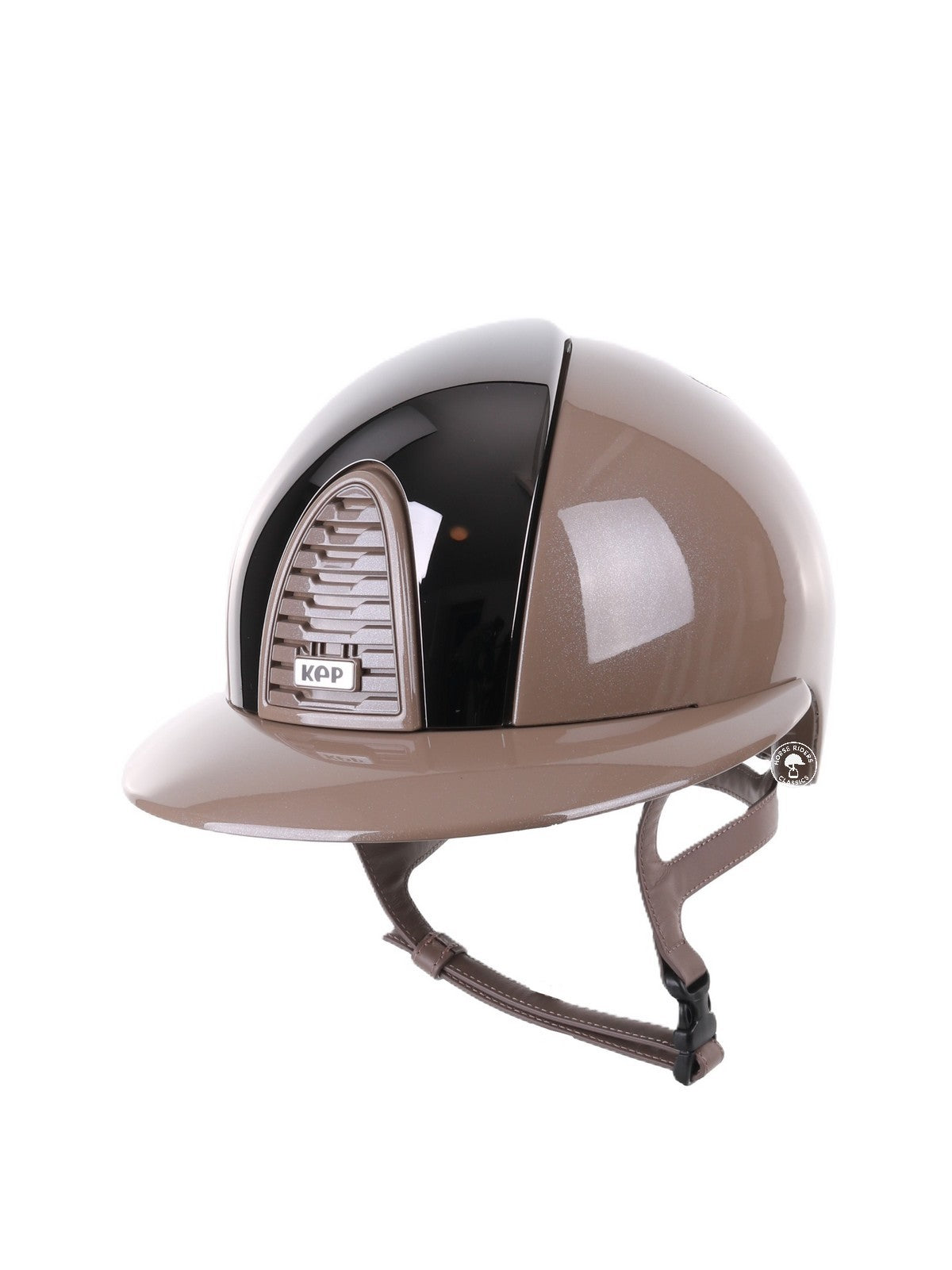 Kep Italia Reithelm Cromo 2.0 Diamond Polo Taupe Mirror Black Insert