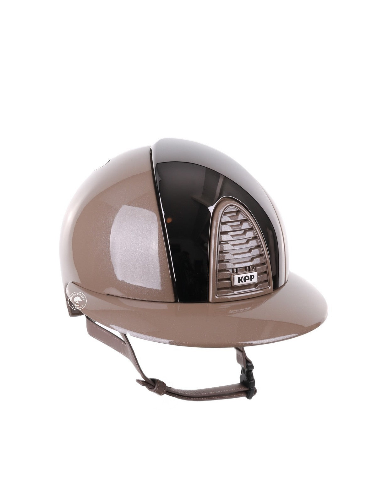 Kep Italia Reithelm Cromo 2.0 Diamond Polo Taupe Mirror Black Insert