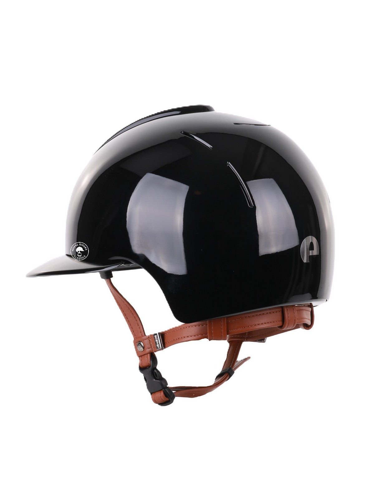 Kep Italia Reithelm Smart Polish Polo Schwarz Beige Kinnriemen