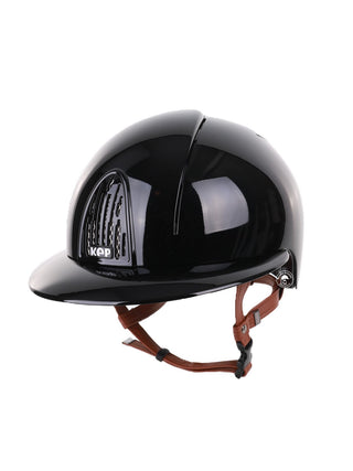 Kep Italia Reithelm Smart Polish Polo Schwarz Beige Kinnriemen