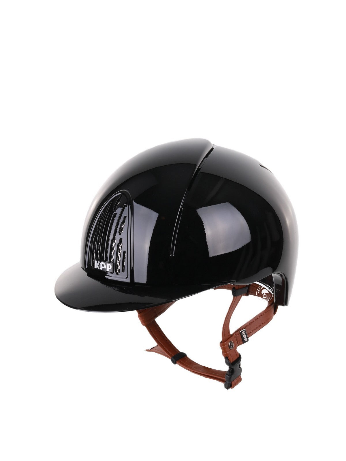 Kep Italia Reithelm Smart Polish Schwarz Beige Kinnriemen