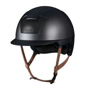 Kask Kooki Black Shadow Hellbrauner Kinnriemen