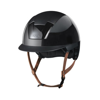 Kask Kooki Shine Schwarz Hellbrauner Kinnriemen