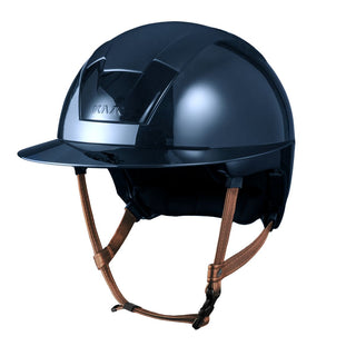 Kask Kooki Lady Shine Navy Hellbrauner Kinnriemen
