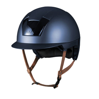 Kask Kooki Matt Navy Hellbrauner Kinnriemen