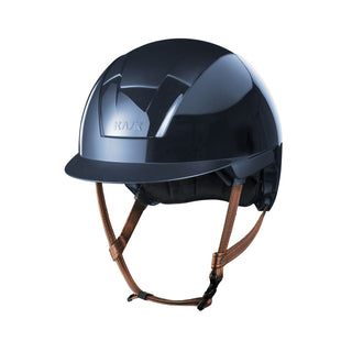 Kask Kooki Shine Navy Hellbrauner Kinnriemen
