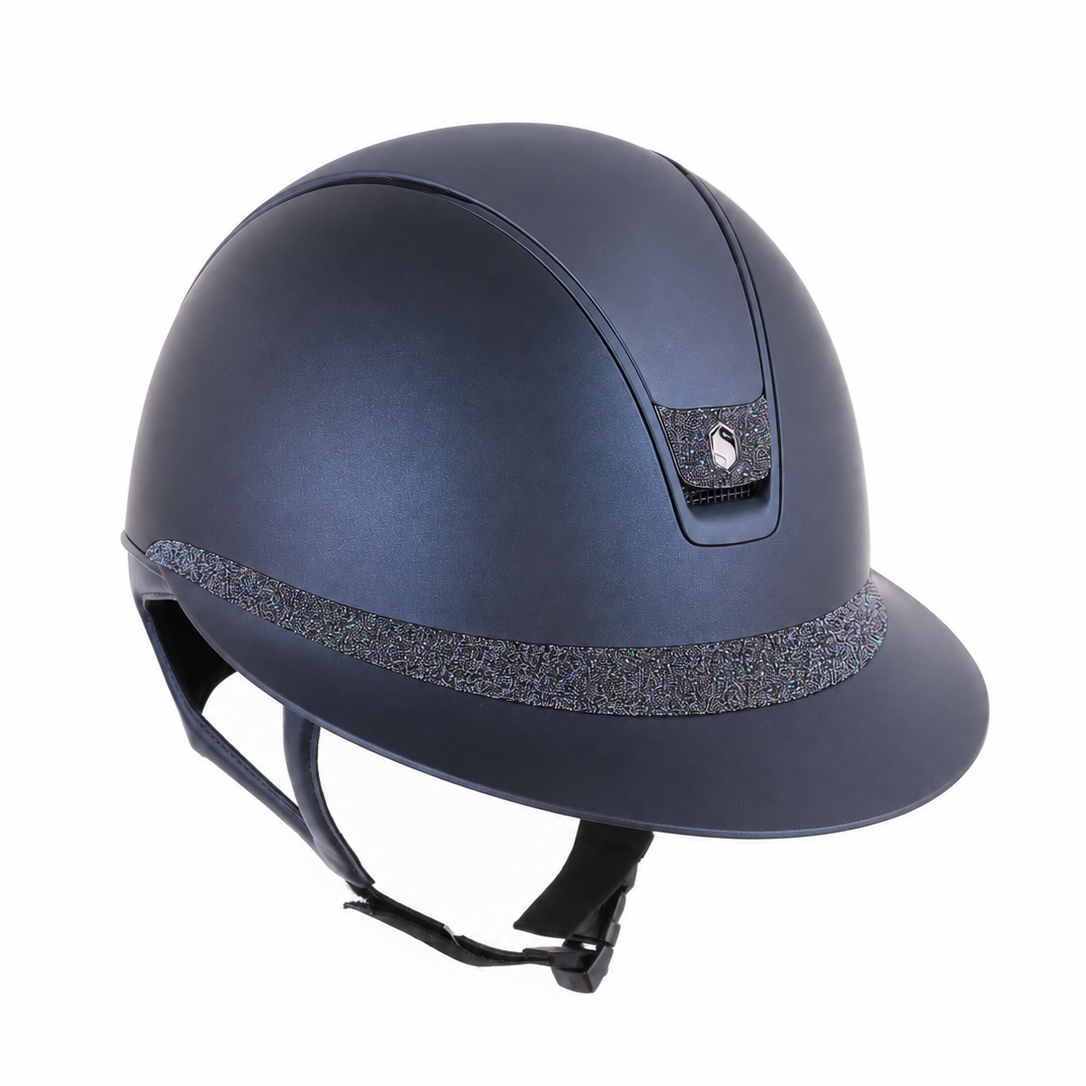 Samshield 2.0 Paardrijhelm Miss Shield Shadowmatt Navy Crystal Blazon FB Paradise Shine Navy