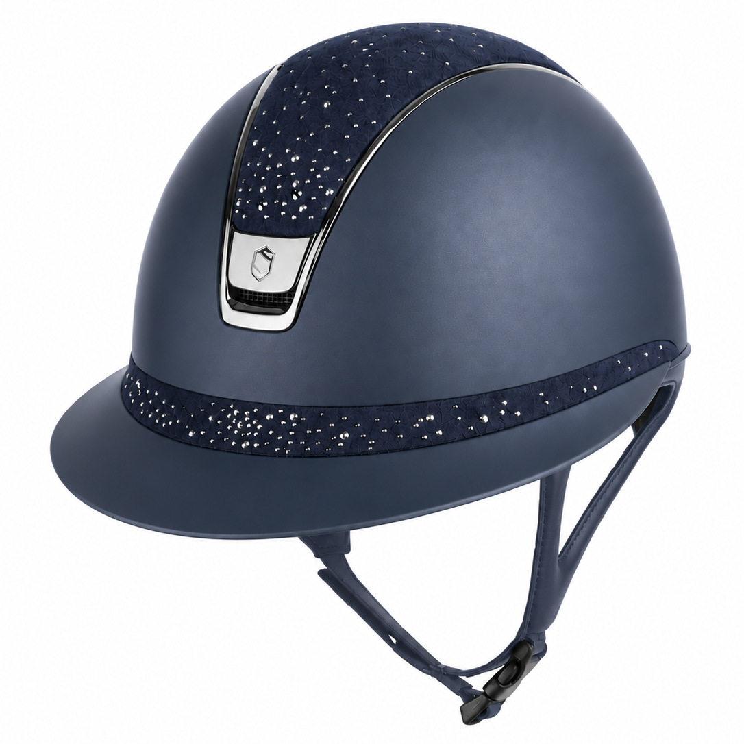 Samshield 2.0 Casque d'équitation Miss Shield Shadowmatt Crystal Rain Navy