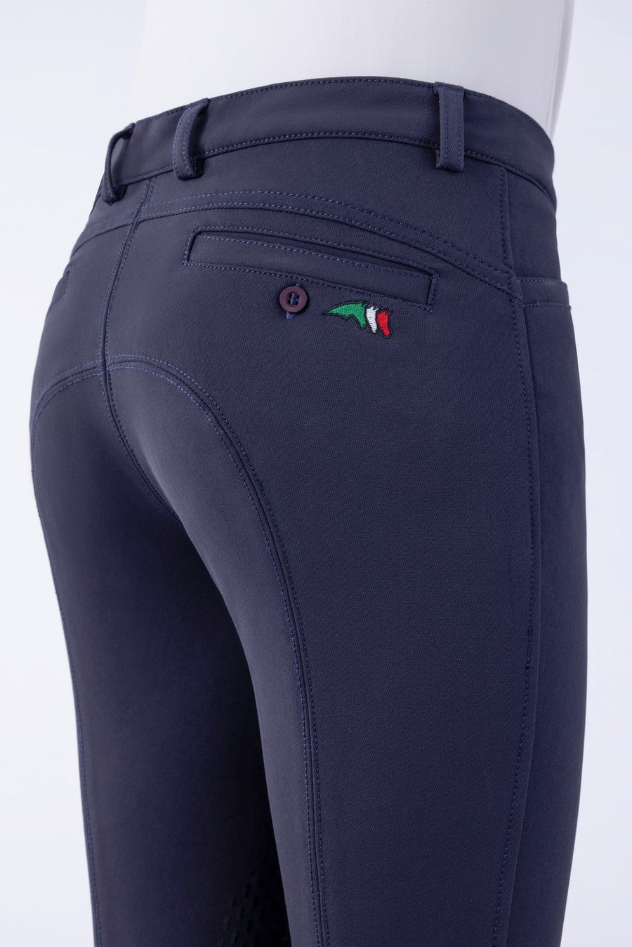 Equiline Reithose Jungen Grip Kniebesatz Jhoank Navy