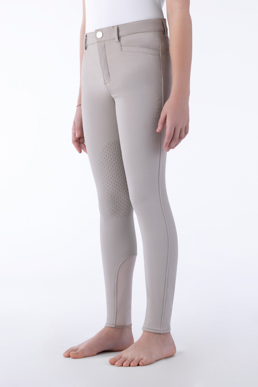 Equiline Reithose Jungen Grip Kniebesatz Jhoank Beige