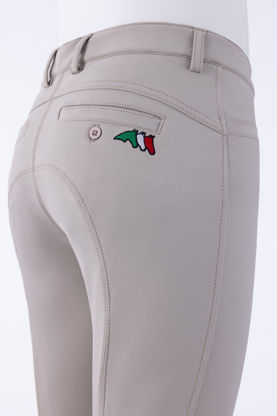 Equiline Reithose Jungen Grip Kniebesatz Jhoank Beige