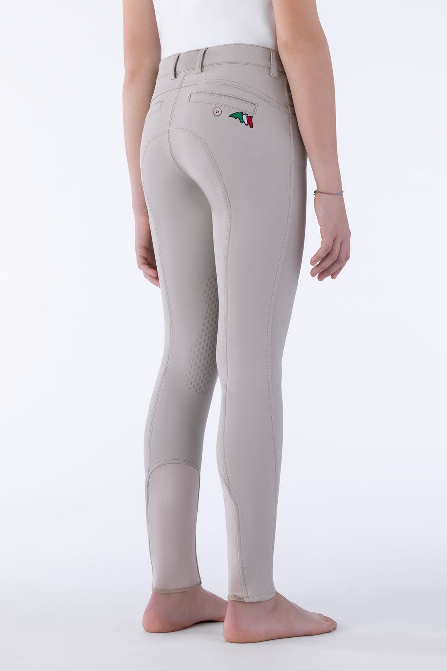 Equiline Reithose Jungen Grip Kniebesatz Jhoank Beige