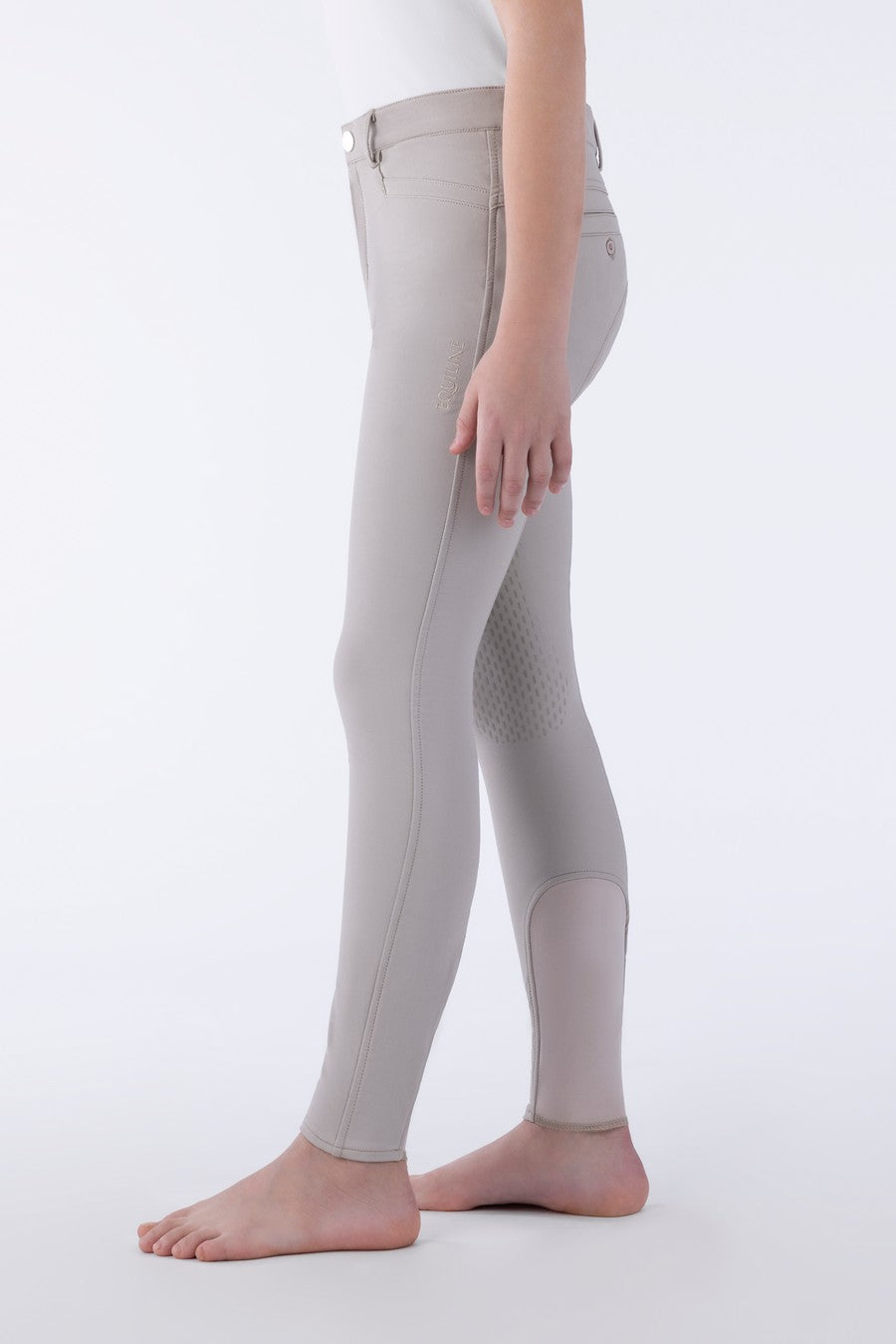 Equiline Reithose Jungen Grip Kniebesatz Jhoank Beige