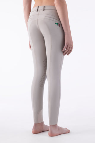 Equiline Reithose Mädchen Grip Kniebesatz Jinak Beige