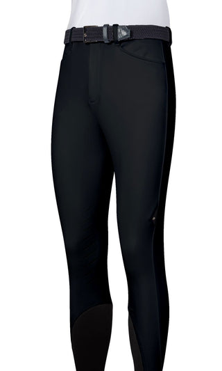 Equiline Winter Reithose Grip Kniebesatz Herren Wrentk Schwarz