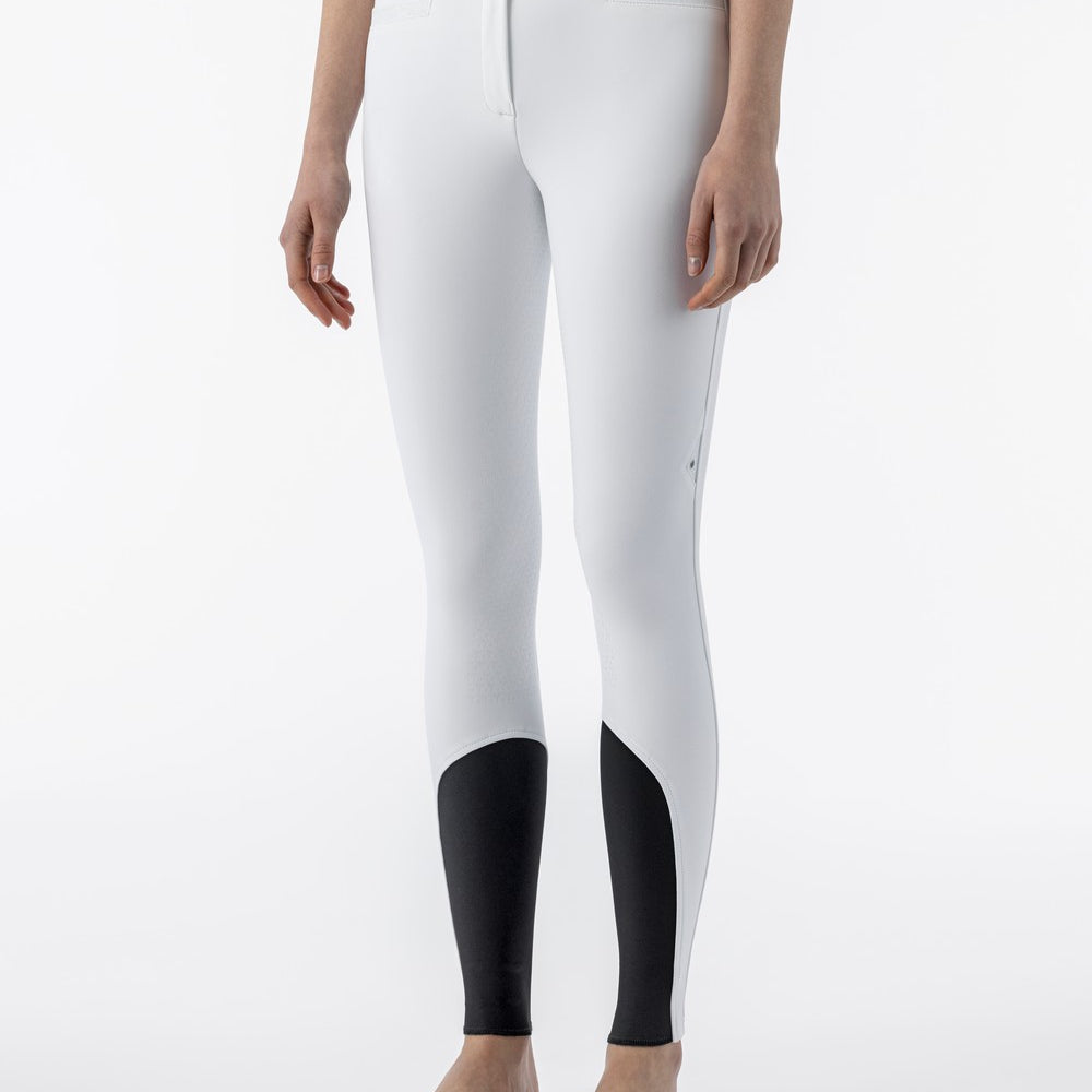 Equiline rijbroek dames full grip hoge band Crystalef Wit Wit