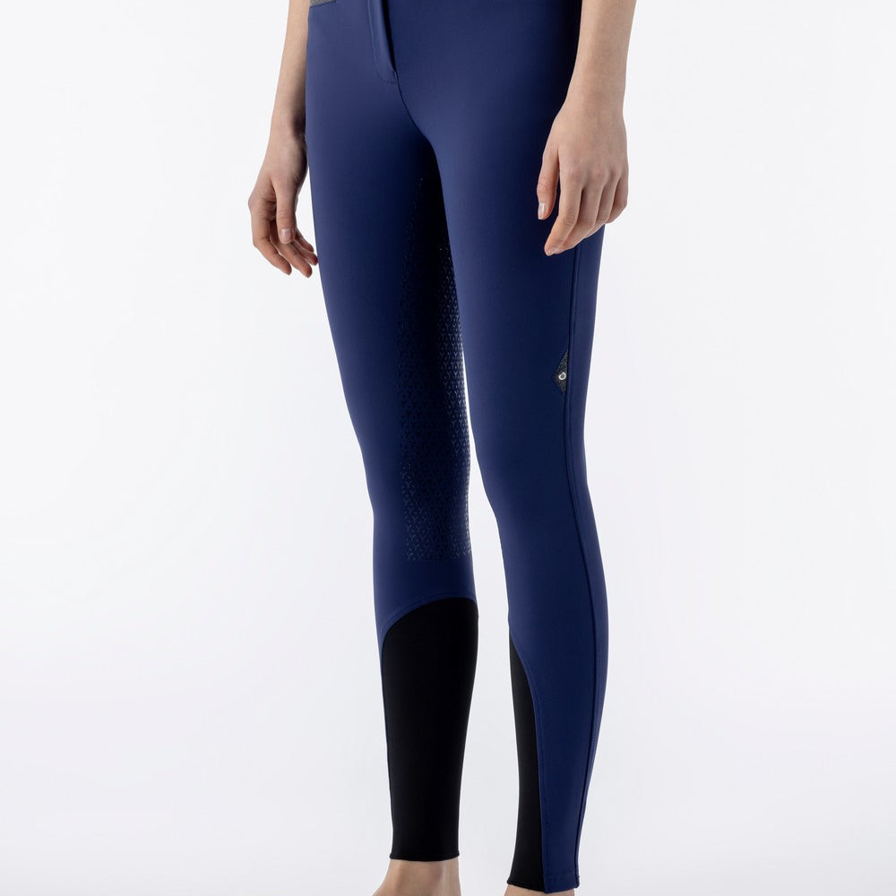 Equiline rijbroek dames full grip hoge band Crystalef Blueberry Blueberry