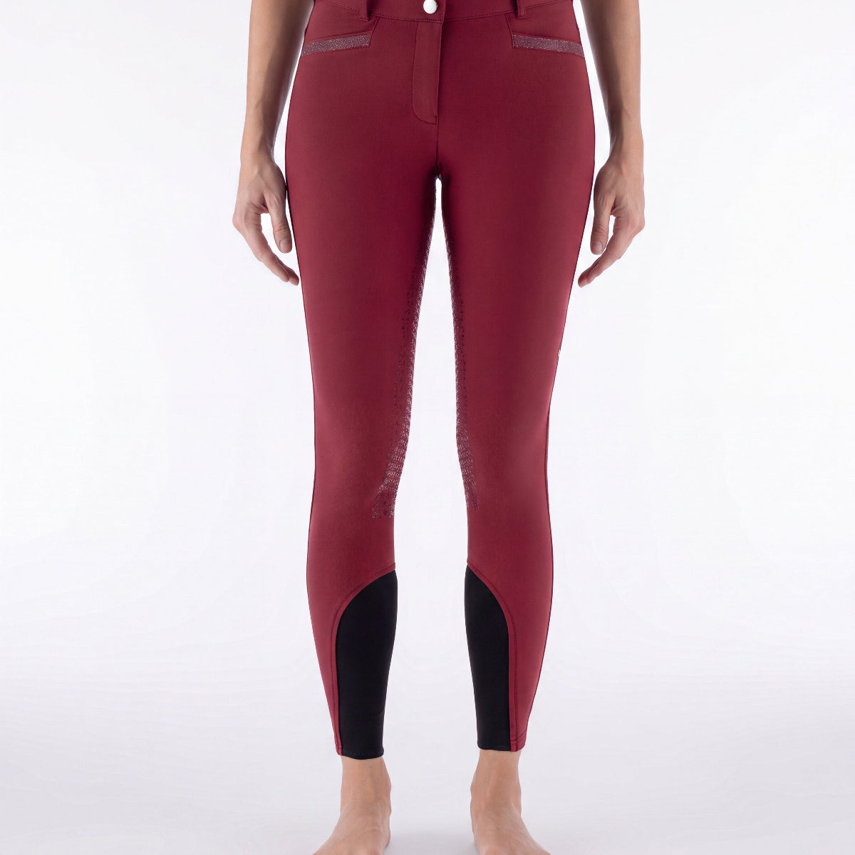 Equiline Rijbroek Dames Full Grip Hoge Band Eqcrystalef Alpine Plum Alpine Plum
