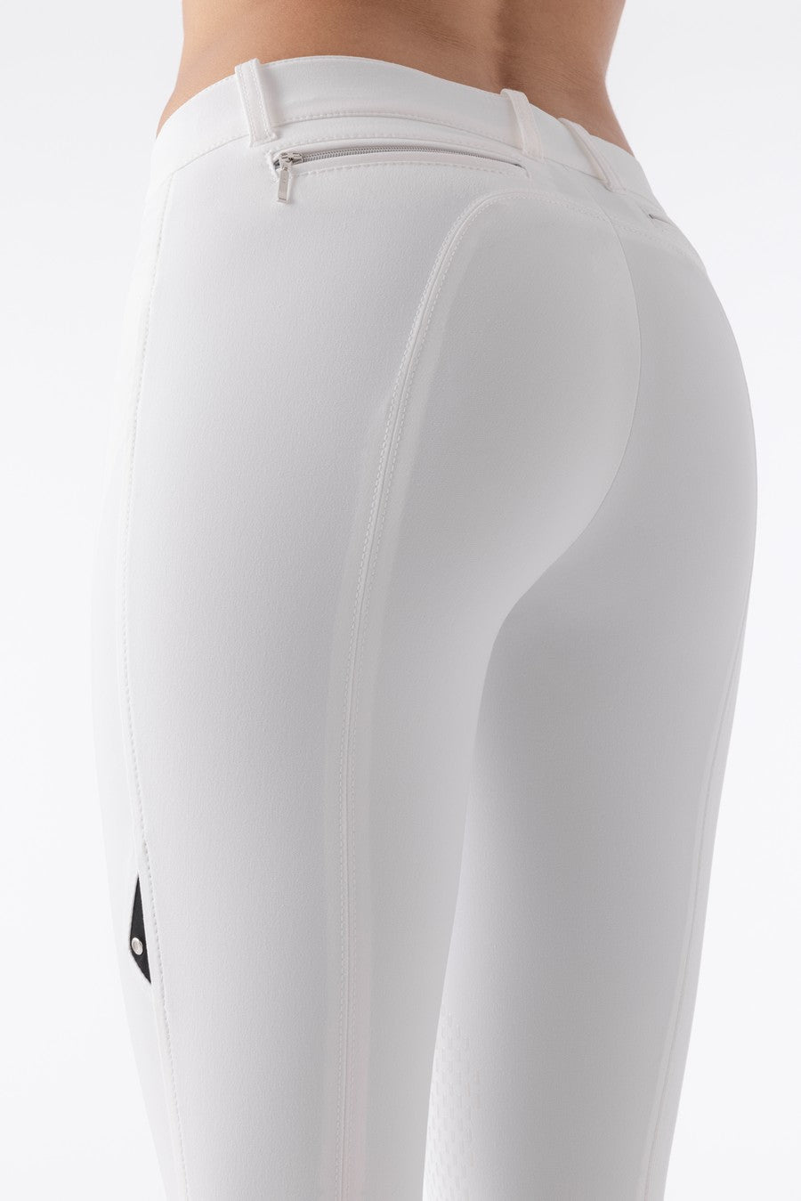 Equiline reithose Damen kniebesatz Ash Weiß
