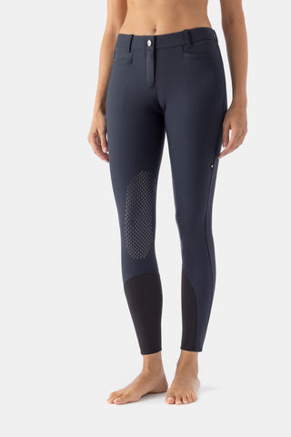 Equiline reithose Damen kniebesatz Ash Navy