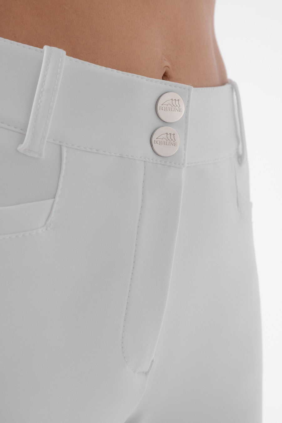 Equiline Reithose Vollbesatz High Waist Adellek Weiß