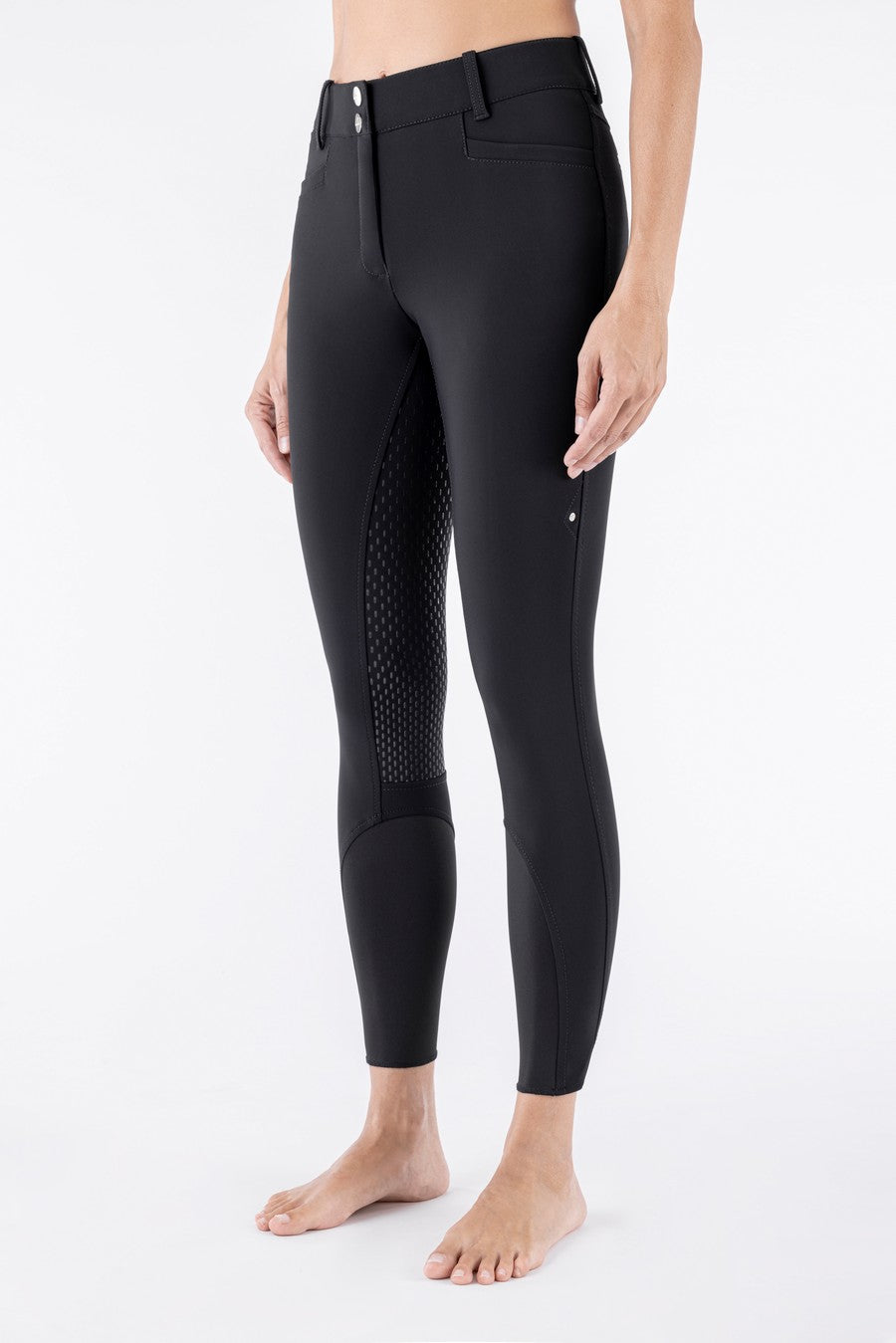 Equiline Reithose Vollbesatz High Waist Adellek Schwarz