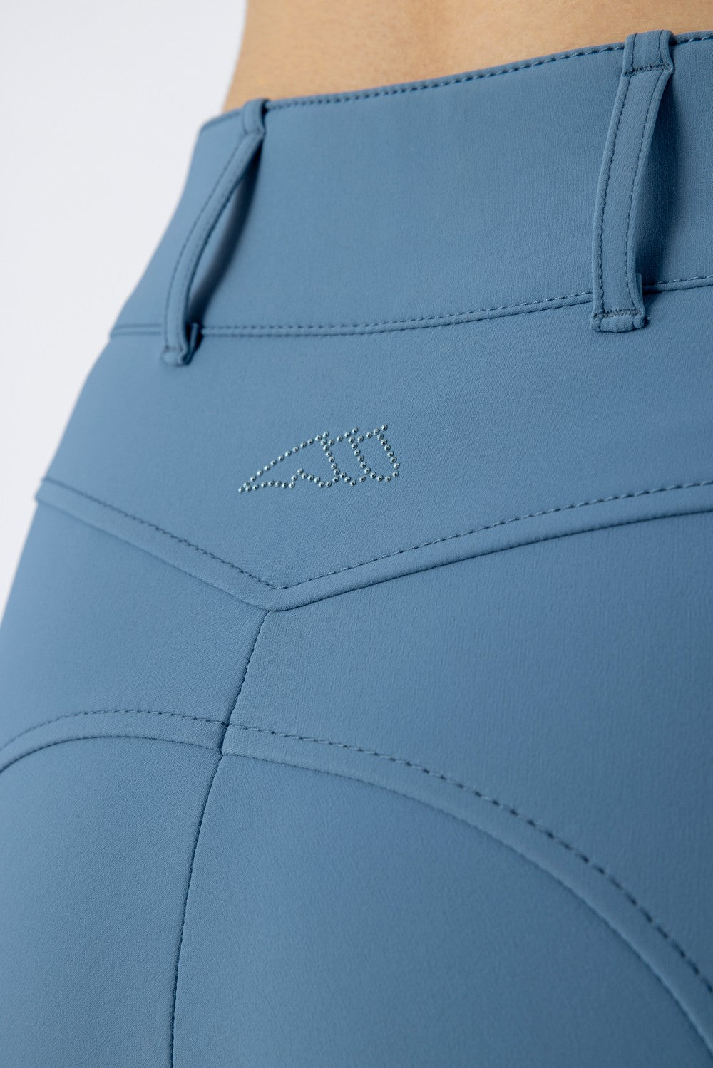 Equiline rijbroek dames knie grip hoge band Edisonkh Provincial Blue