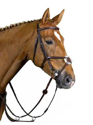 TRUST Trense Oslo mexikanisches Reithalfter mit silbernen Schnallen Braun