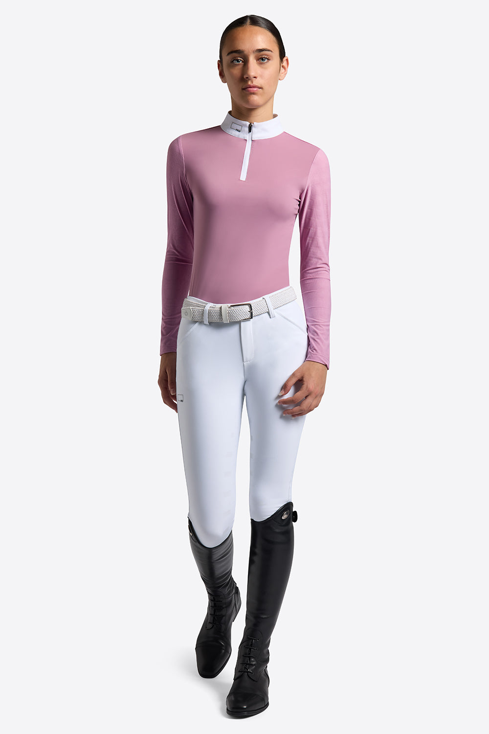 RG Turniershirt Jacquard Langarm Mädchen Rosa