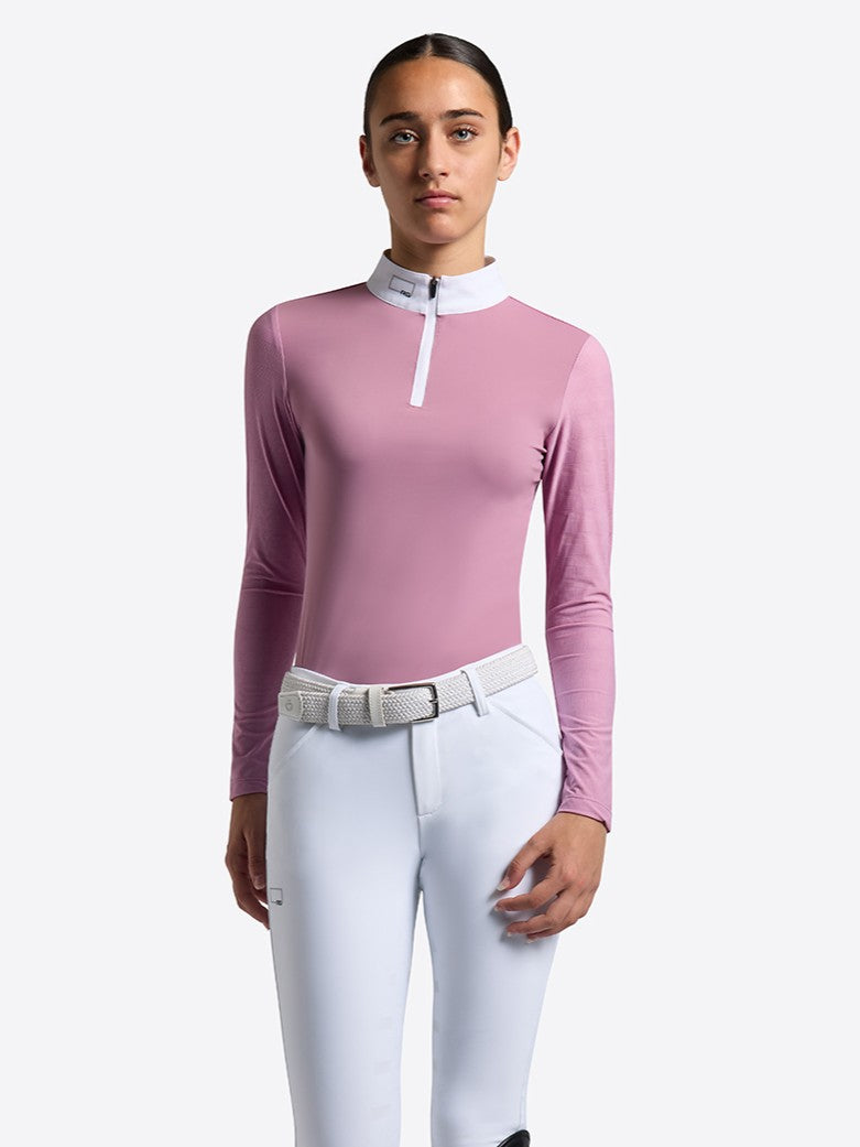 RG Turniershirt Jacquard Langarm Mädchen Rosa