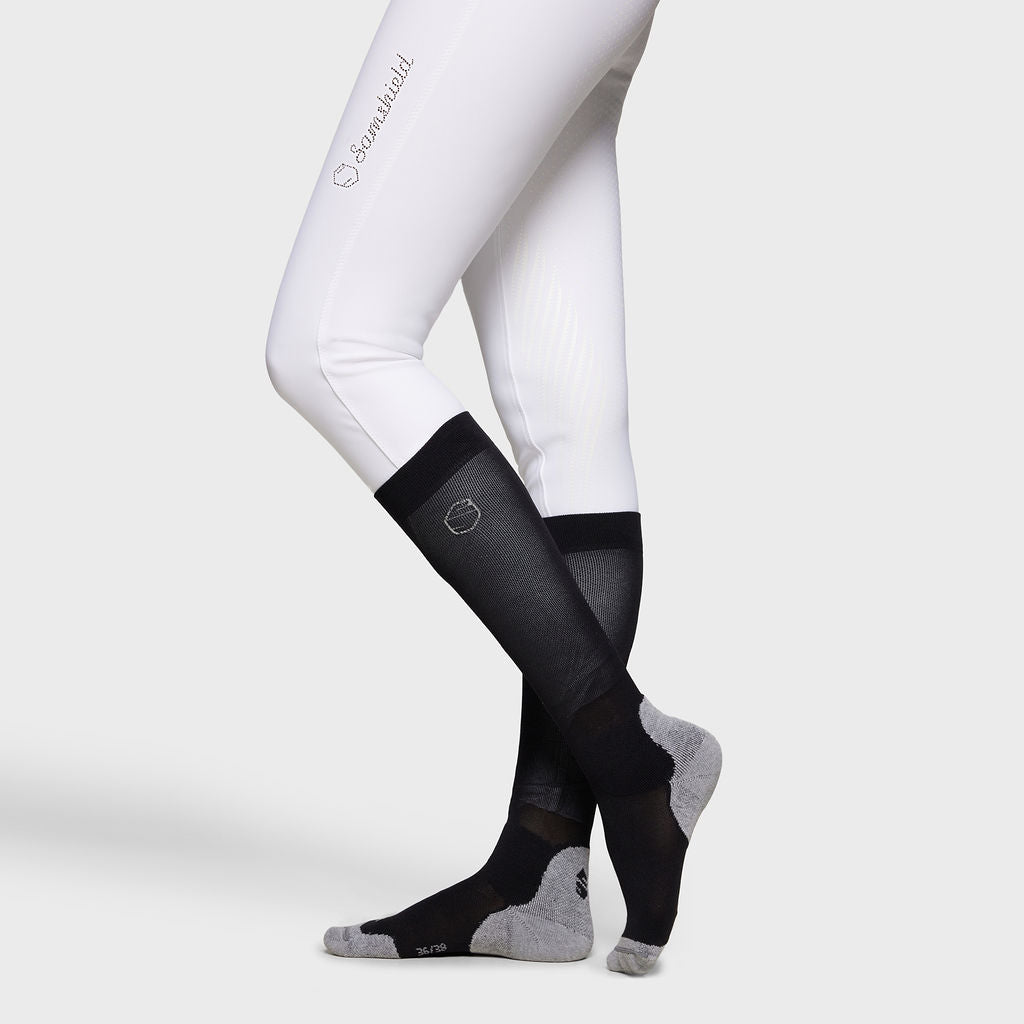 Samshield Reitsocken Balzane Soft Glitter Schwarz