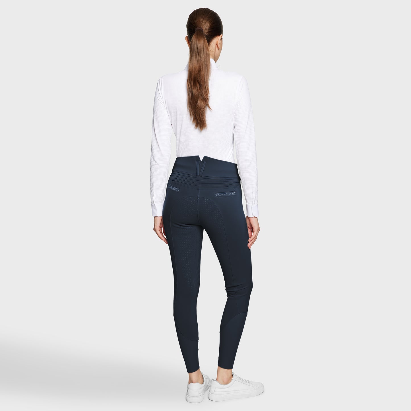 Samshield Reithose Full Grip Damen Claranova Ultra Hoch Tailliert Navy