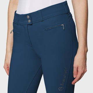 Samshield Reithose Knie Grip Damen Clara Hoch Tailliert Celestial Blue
