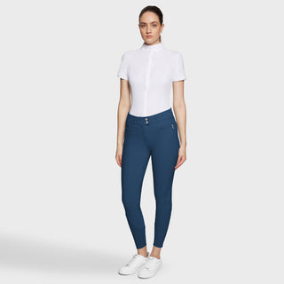 Samshield Reithose Knie Grip Damen Clara Hoch Tailliert Celestial Blue