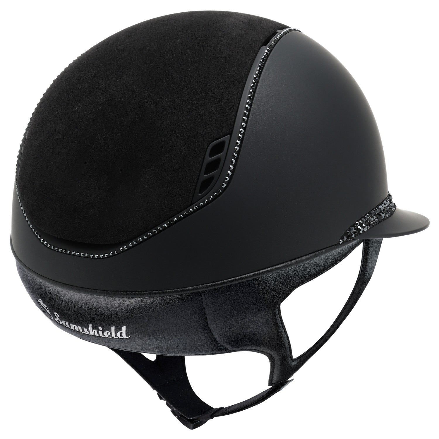 Samshield 2.0 Paardrijhelm Miss Shield Shadowmatt Black Matt 300 crystals Glacier Zwart