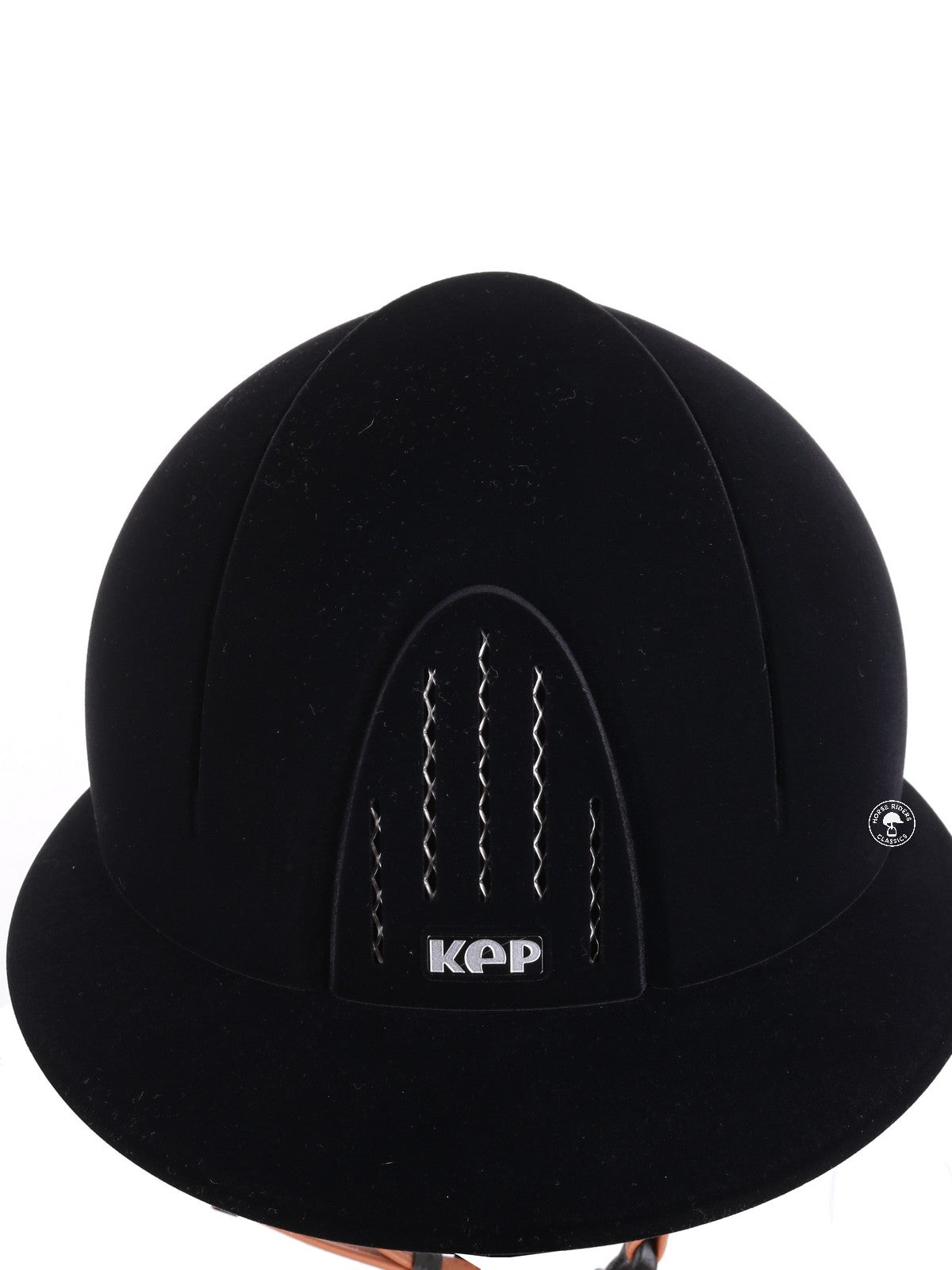 Kep Italia Paardrijhelm Smart Nova Velvet Polo Klep Beige Kinband