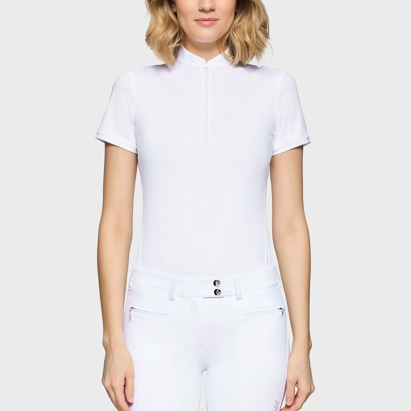 Samshield Wedstrijdshirt Korte Mouwen Dames Aloise Wit Wit