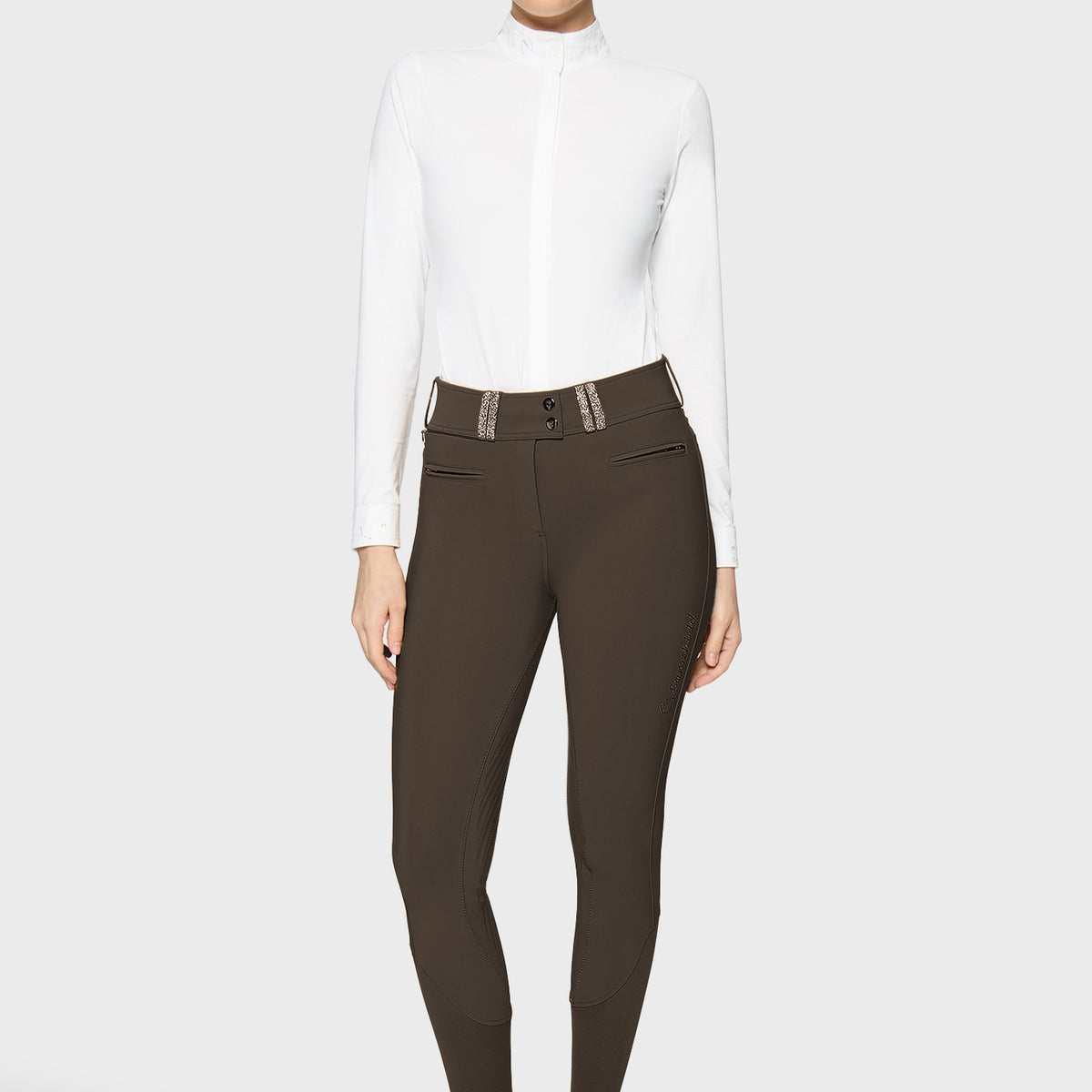 Samshield Reithose Full Grip Damen Claranova Extra Hoher Bund Mocha