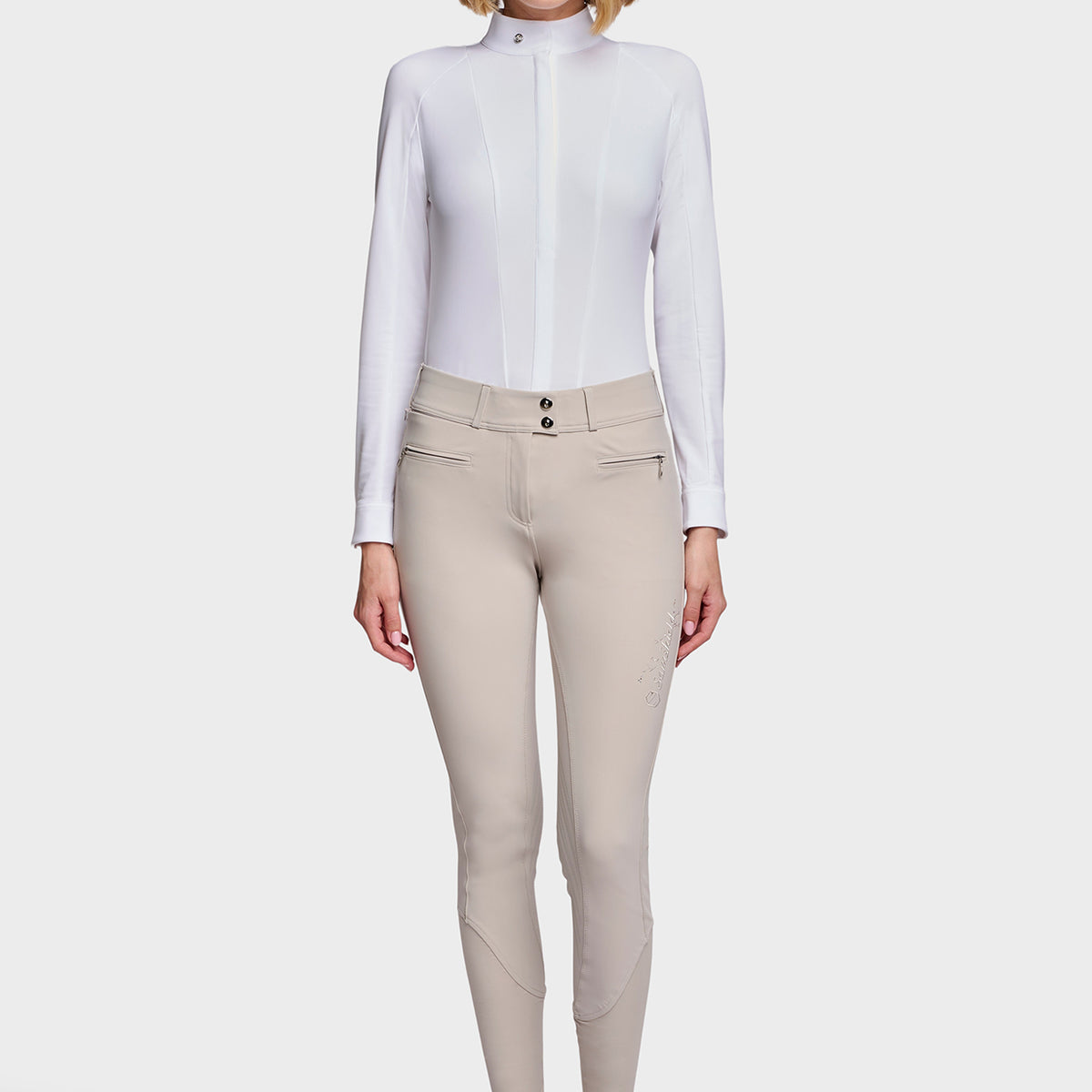 Samshield Reithose Knie Grip Damen Clara Floral Beige