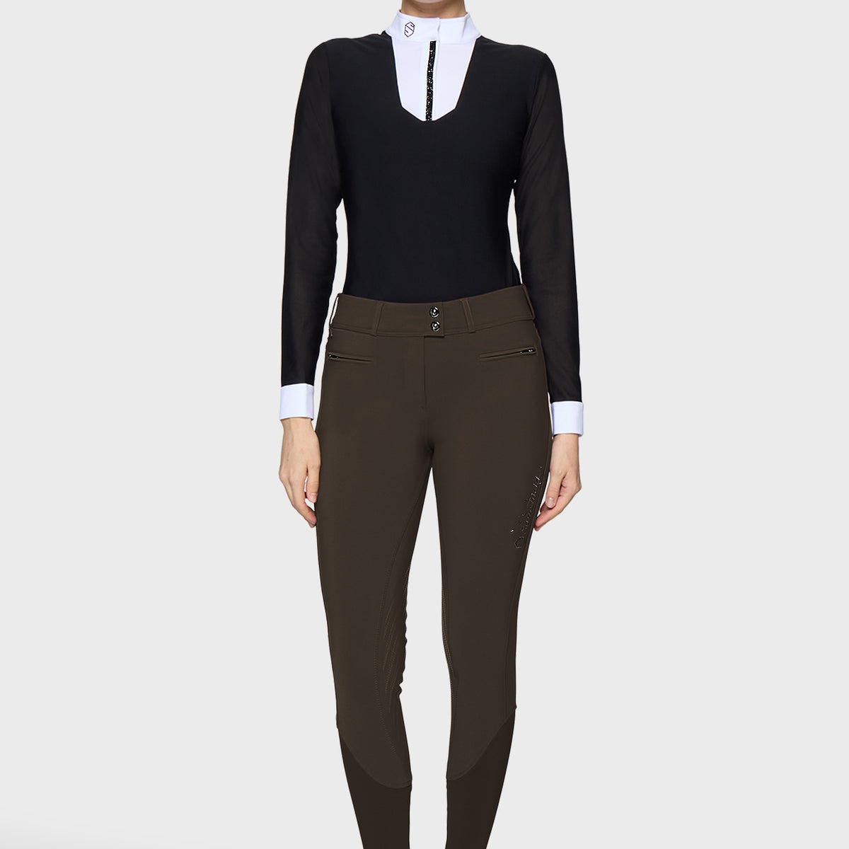 Samshield Reithose Knie Grip Damen Clara Floral Mocha