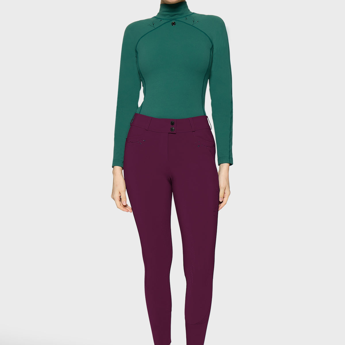 Samshield Reithose Full Grip Damen Delice Floral Plum