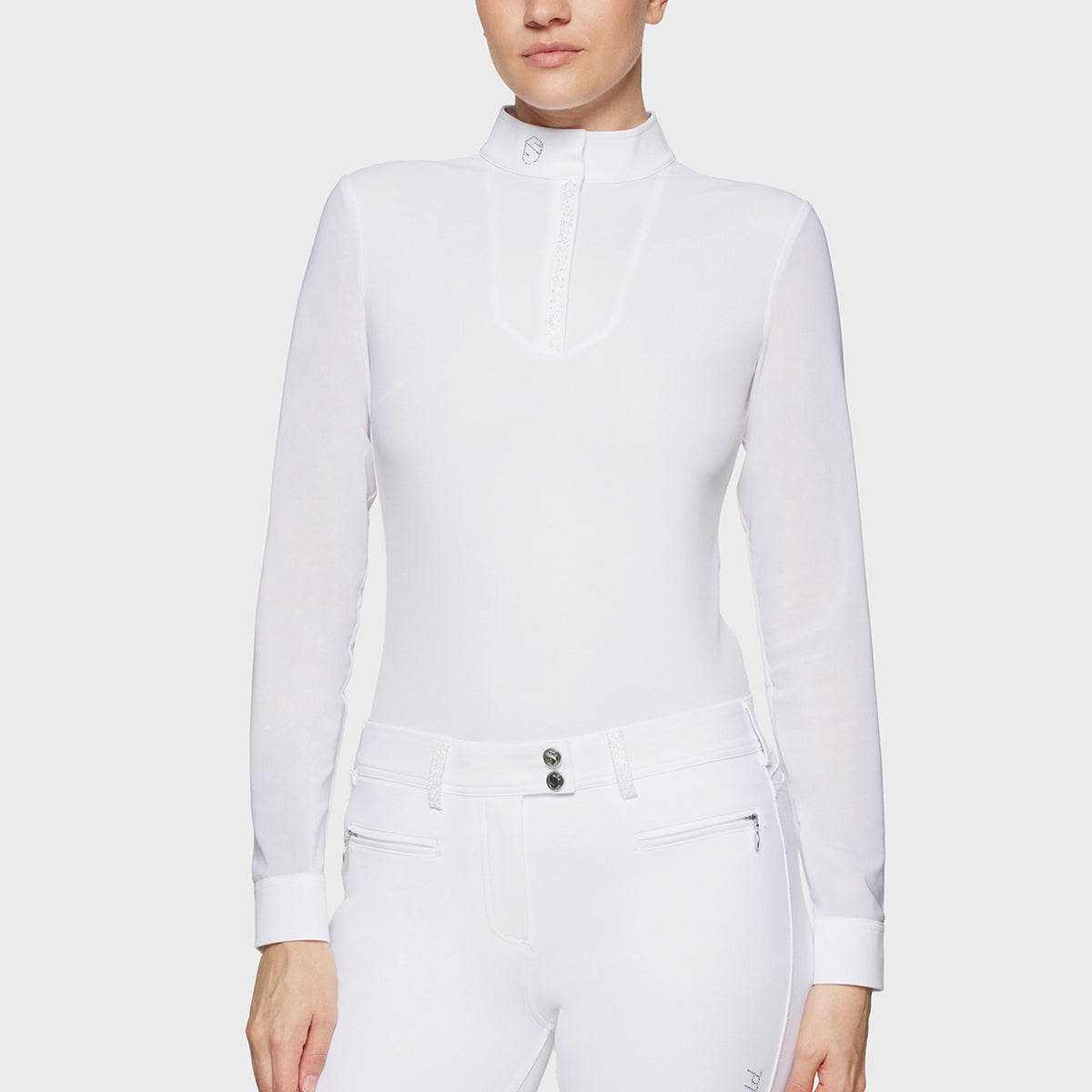 Samshield Turniershirt Langarm Damen Faustine Premium White Holo