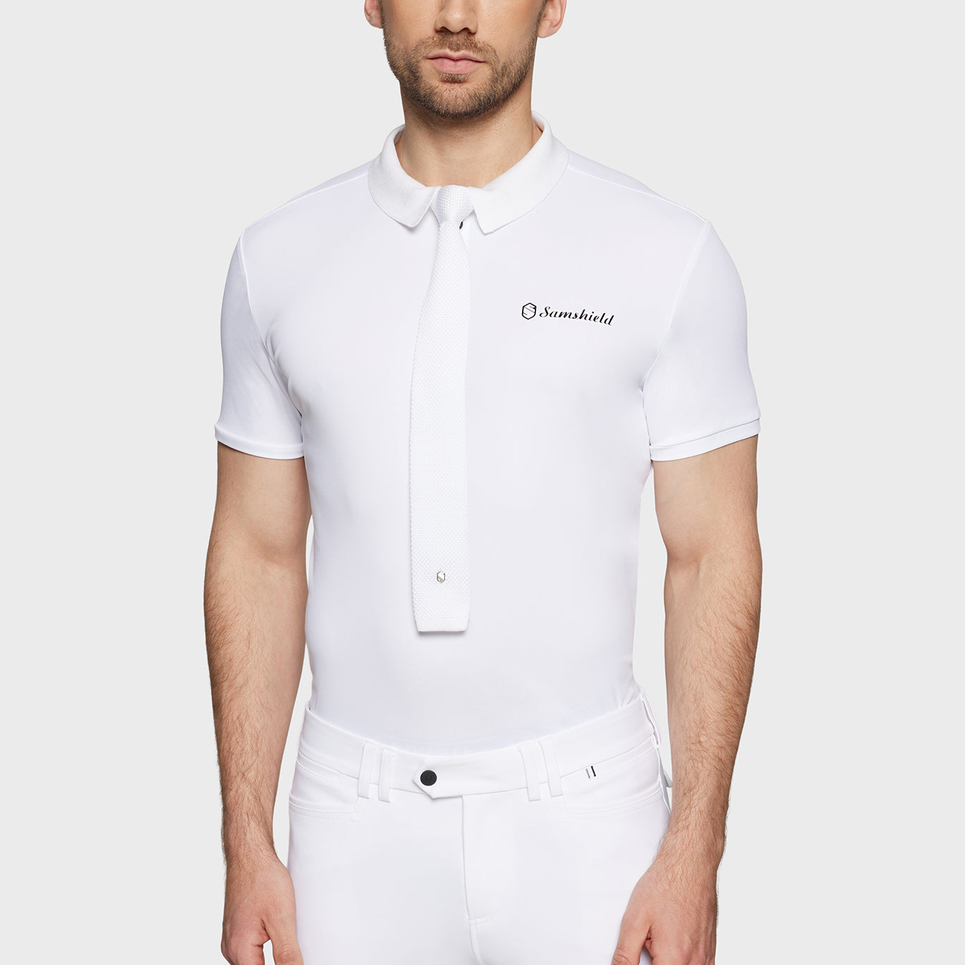 Samshield Stropdas Knitted Wit Wit