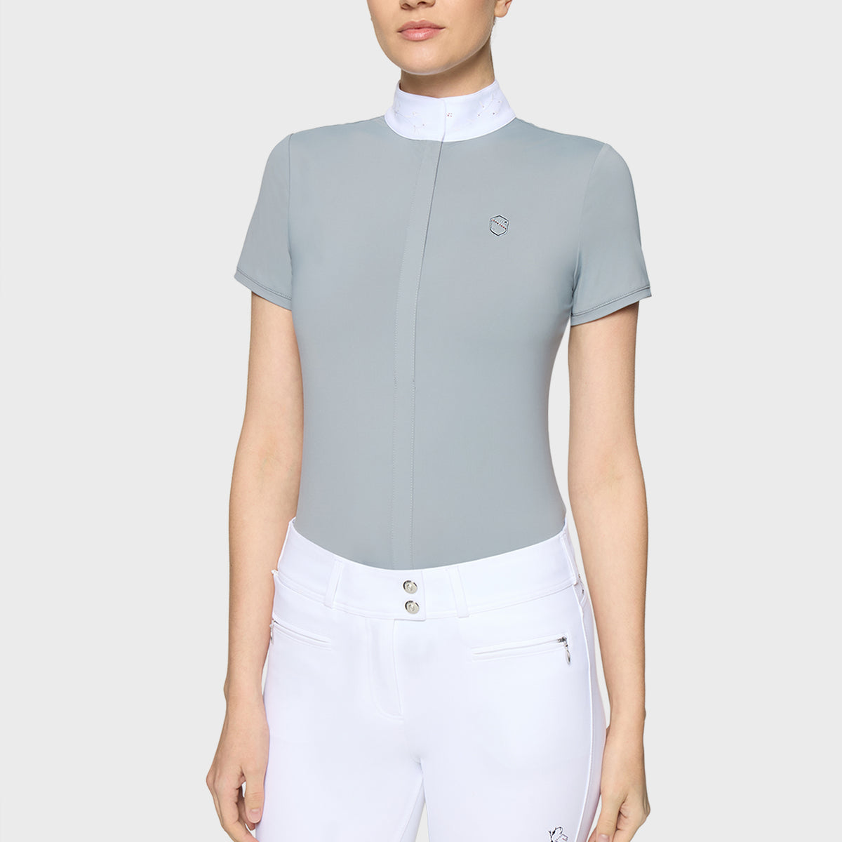 Samshield Turniershirt Kurzarm Damen Rosaline Grau
