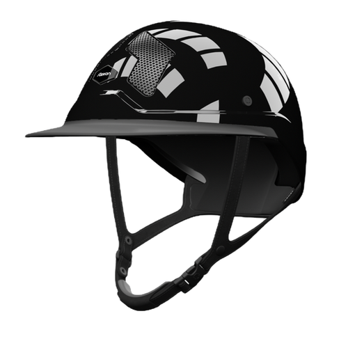 Flex-on Armet Paardrijhelm Star Mixte Zwart Korte Klep Zwarte Kinband Zwart