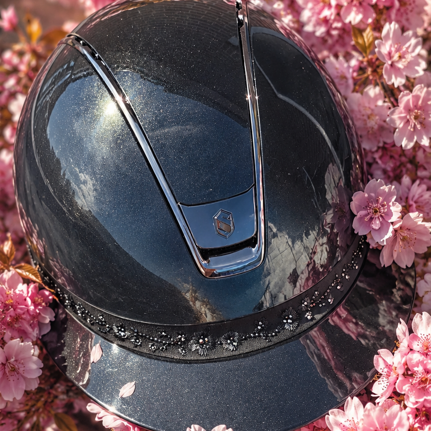 Samshield 2.0 Casque d'équitation Miss Shield Shadowglossy Cherry Blossom Noir