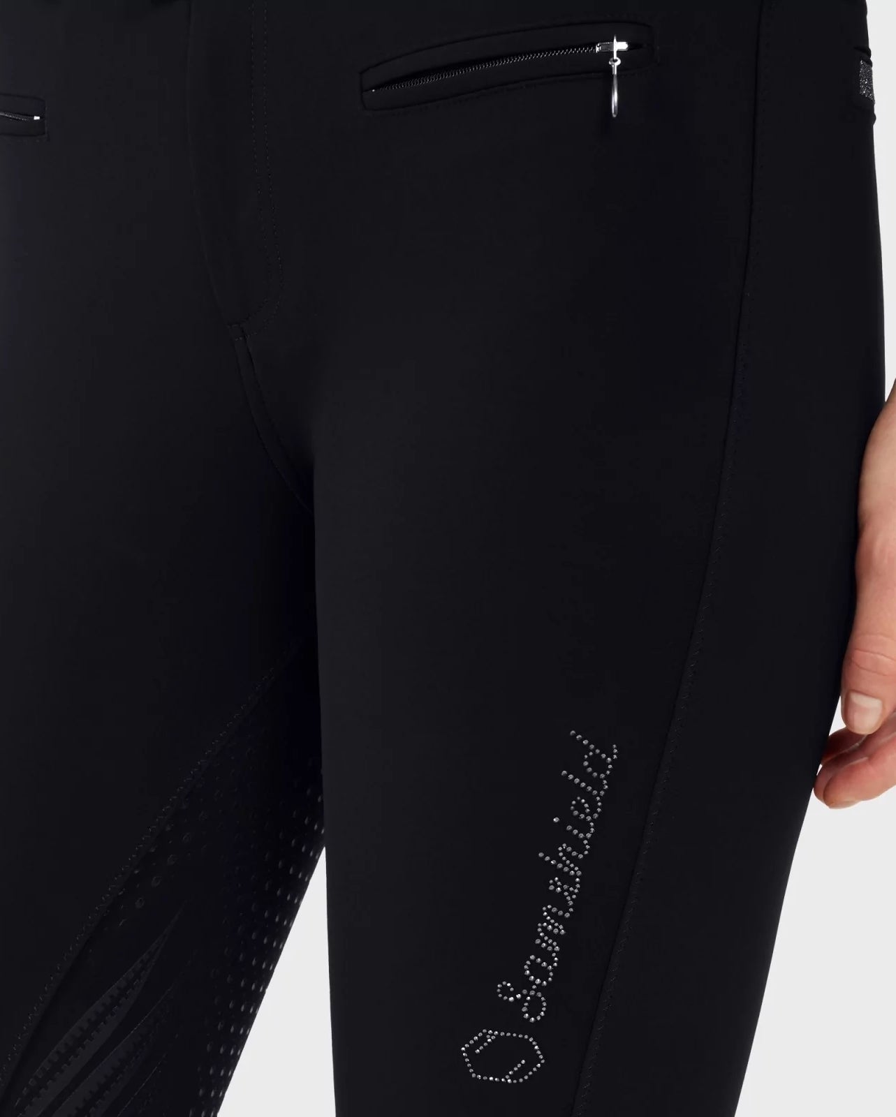 Samshield Reithose Full Grip Damen Clara Hoch Tailliert Schwarz