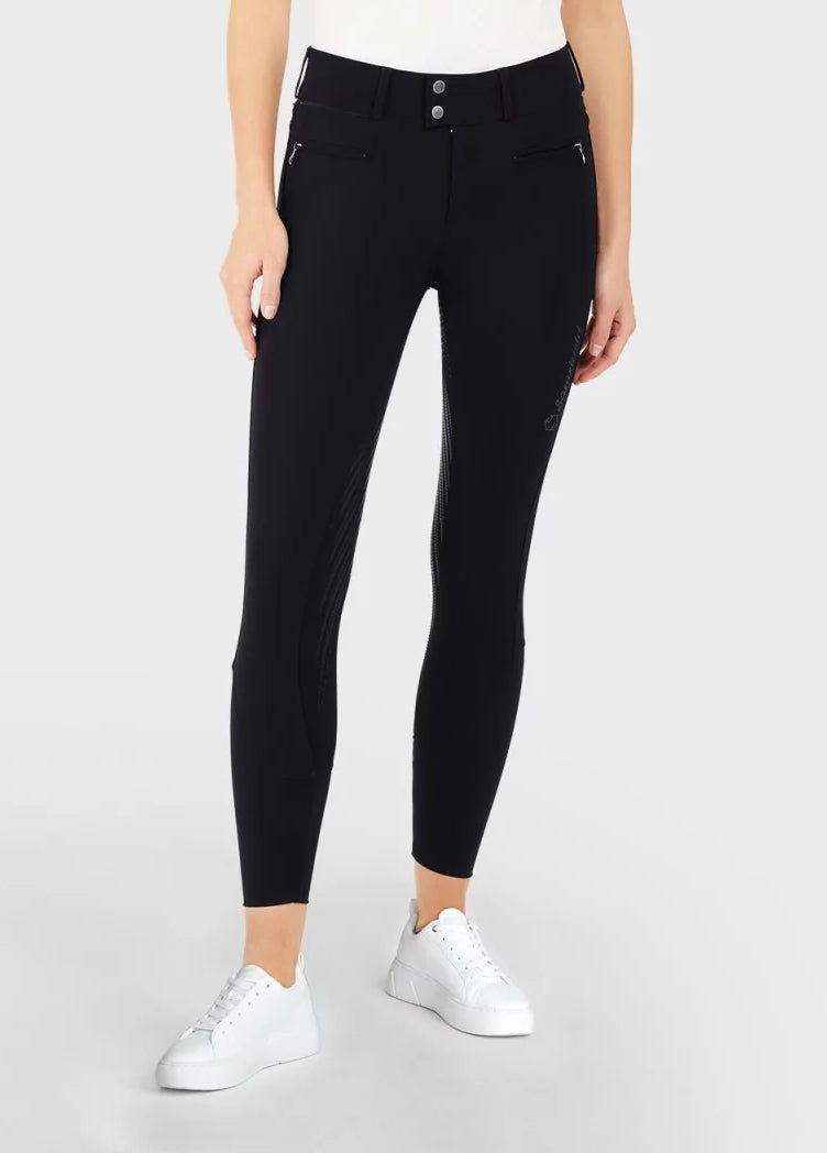 Samshield Reithose Full Grip Damen Clara Hoch Tailliert Schwarz